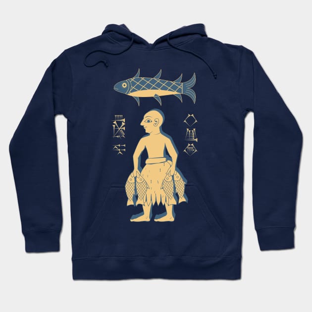 Sumerian love Fishing Hoodie by Dingir ENKI